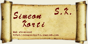 Simeon Korti vizit kartica